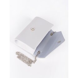 Shelvt Silver small clutch bag decorated with crystals Cene