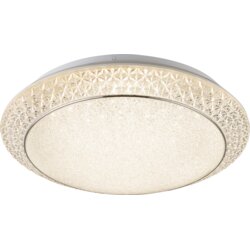 Globo okrugla stropna led svjetiljka (ø x v: 410 mm x 10 cm, 28 w, bijele boje, prozirno) Cene