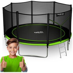 Neo-Sport vrtni trampolin 374 cm (12 ft) s vanjskom mrežom i ljestvama, zeleni Cijene