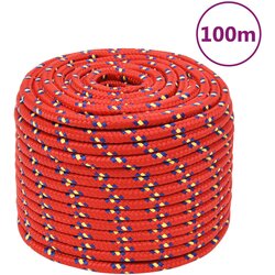 vidaXL Brodski konop crveni 14 mm 100 m od polipropilena Cijene