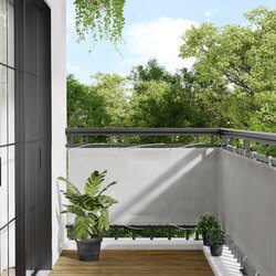 vidaXL Balkonski zaslon svjetlosivi 75 x 500 cm 100 % poliester Oxford Cijene