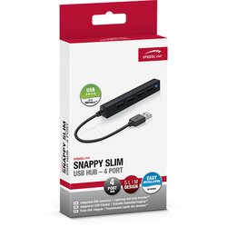 Speedlink SNAPPY SLIM 4 portni USB 2.0 pasivni Hub, crni Cene
