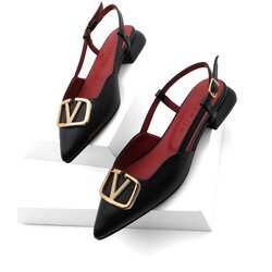 Marjin Women's Pointed Toe Open-Back Balcony Flats Persian Black Cijene