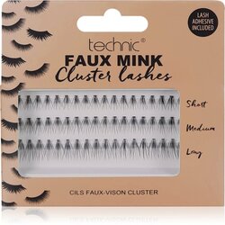 Technic_Cosmetics Faux Mink Cluster Lashes umetne trepalnice z lepilom 54 kos Cene