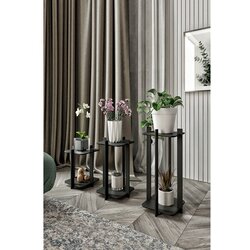 Hanah home set stalka za cvijeće, 3 dijela, crni Cijene