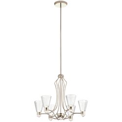 Quintiesse Kichler Kayva Integrirana LED viseča stropna svetilka z več kraki, polirani nikelj, 3000K, IP44, (22097987) Cene