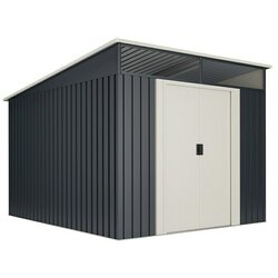Hoggar Vrtna lopa Slevik (Zunanje dimenzije vključno s strešnim previsom (Š x G): 238 x 279 cm, Antracitna/siva barva, Jeklo, Osnovna plošča: 6,6 m²) Cene
