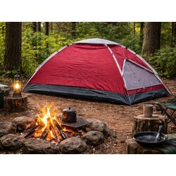  Camping jednokrevetni šator sa konstrukcijom - Tamno crveni ( KLK-115 ) Cene