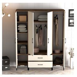 Hanah home garderober kumsal ptp walnut cream Cene