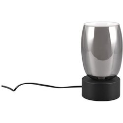 Trio Select Crna/u srebrnoj boji stolna lampa sa staklenim sjenilom (visina 24 cm) Barret – Cene