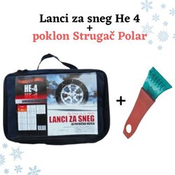 Lanci za sneg sila He4 12mm plus poklon strugač polar Cene