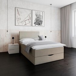Bessagi Home postelja z vzmetnico ace, bež, 120x200 Cene