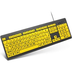 Venisymlis Računalniška tipkovnica z velikimi črkami, žična visokokontrastna USB tipkovnica, (22060306) Cene