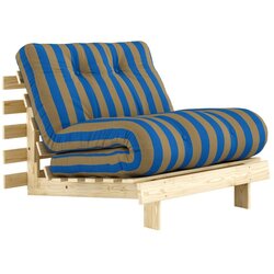 Karup Plava/smeđa futon/drvena fotelja Roots – Cene