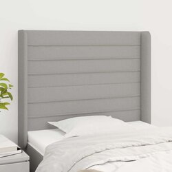  Uzglavlje s ušima svjetlosivo 103x16x118/128 cm od tkanine Cijene