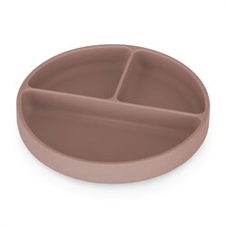 Petite&Mars Silikonski okrugli tanjur s odjeljcima i vakuumom 6 m+ Take&Match, Velvet Latte Cene