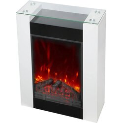 EL Fuego električni kamin tessin bel z grelnikom zatemnilen 1,8 kw Cene
