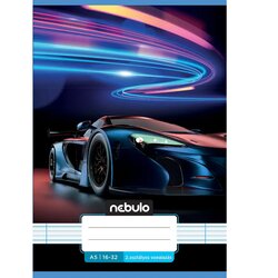 NEBULO speti zvezek za 2. razred, črtasti, A5, 16-32, z motivom avtomobila Cene