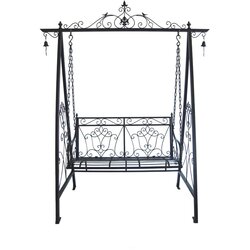 Garden Pleasure Crna metalna vrtna ljuljačka Kari - Cene