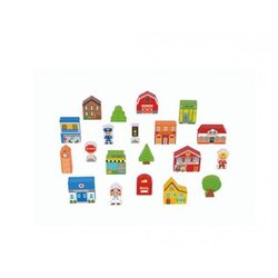 Tooky Toy drvene gradske zgrade i set figurica Cene