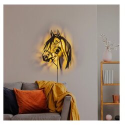 Opviq horse black wall lamp Cene