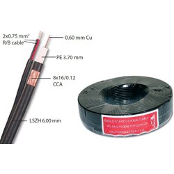 Koaksijalni kabl RG59 + 2x0.50 mm2 R/B E2 100m Cene