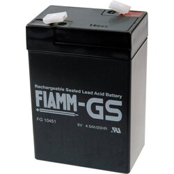 FIAMM PB-6-4\,5 FG10451 svinčeni akumulator 6 V 4.5 Ah svinčevo-koprenast (Š x V x G) 70 x 106 x 47 mm ploščati vtič 4\,8 mm brez vzdrževanja\, nizko samopraznjenje, (20439205) Cene