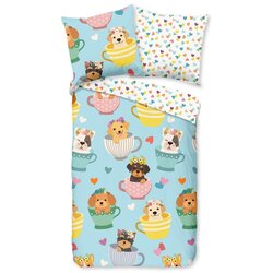 Bonami Selection Pamučna dječja posteljina za krevet 140x200 cm Dogs - Cene