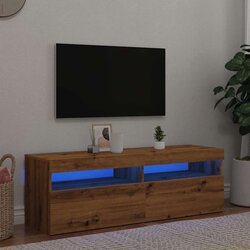 vidaXL TV ormarić LED boja hrasta 120x35x40 cm konstruirano drvo Cijene