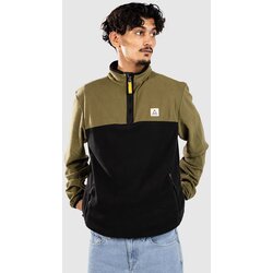Passenger Set Off Recycled Polar 1/4 Zip Half-Zip Pulover iz flisa khaki Cene