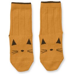 Liewood otroške nogavice silas cat mustard 2 para Cene