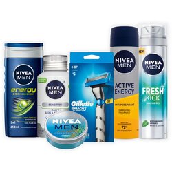 NIVEA, Gillette nivea men fresh active energy set za muškarce, 6 proizvoda Cene