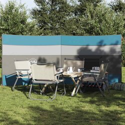 vidaXL Vetrobran za kampiranje moder 340x130 cm vodoodporen Cene