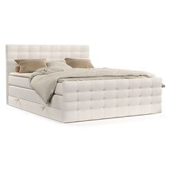 Maison de Rêve Kremno bela boxspring postelja s prostorom za shranjevanje 200x200 cm Blend – Cene