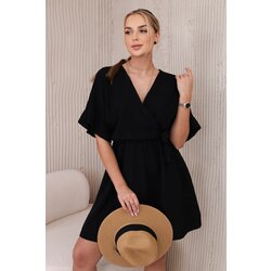 Kesi Włoski Muslin dress with waist black Cene