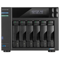 Asustor 6 Bay NAS, Quad-Core 2.0GHz, Dual 2.5GbE Ports, 8GB RAM DDR4, 4x M.2 SSD Slots, 1 x PCIe Gen3 x4 slot, 2x USB, HDMI, Cene