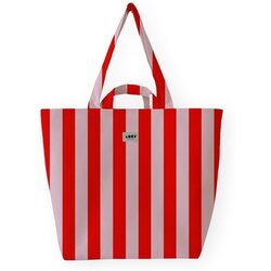 Lori Barcelona Nakupovalne torbe Bold Stripe Bag - Pink/Red Rdeča Cene