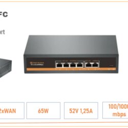 POE Switch Longse 4-port + 2 x 100/100mbps UP Link port Cene