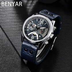 BENYAR 5171 blue muški sat sa kožnom narukvicom Cene