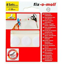 Fix-o-moll Velkro točka (Premer: 20 mm, Bele barve, Lepljenje, 8 kos) Cene