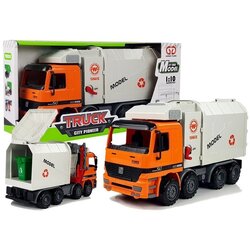 POWERED Garbage Truck Trash Can Cene