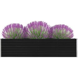 vidaXL Povišena vrtna gredica 320x40x77 cm pocinčani čelik antracit Cijene