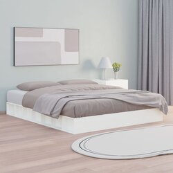 vidaXL okvir za krevet bijeli 120 x 200 cm od masivnog drva Cijene