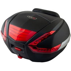 Moto kofer zadnji MVX 48 l, crni, sa reflektorom, naslonom i karbonskom zaštitom Cene