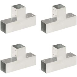 vidaXL Spojniki za stebre 4 kosi T oblike pocinkana kovina 81x81 mm Cene
