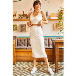 Olalook Women's White Bottom Top Lycra Camisole Set Cijene