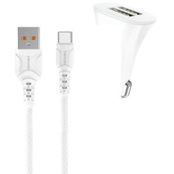 Denmen auto punjač DZ06T 2xUSB fast 3/1A + type c kabl/ bela Cene