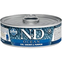 N&D OCEAN Ocean Cat Kitten tuna, trska, škampi in buča 70 g konzerva Cene