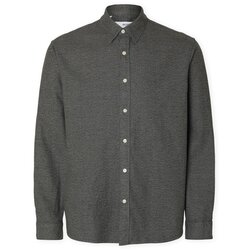 Selected Srajce z dolgimi rokavi Noos Regnoah Shirt - Gray Flannel Siva Cene
