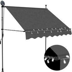 vidaXL tenda na ručno uvlačenje s LED svjetlima 200 cm antracit Cijene